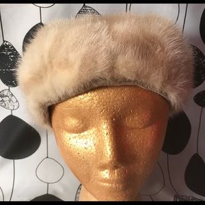 Mink Fur Hat ADORABLE Vintage Amrose
